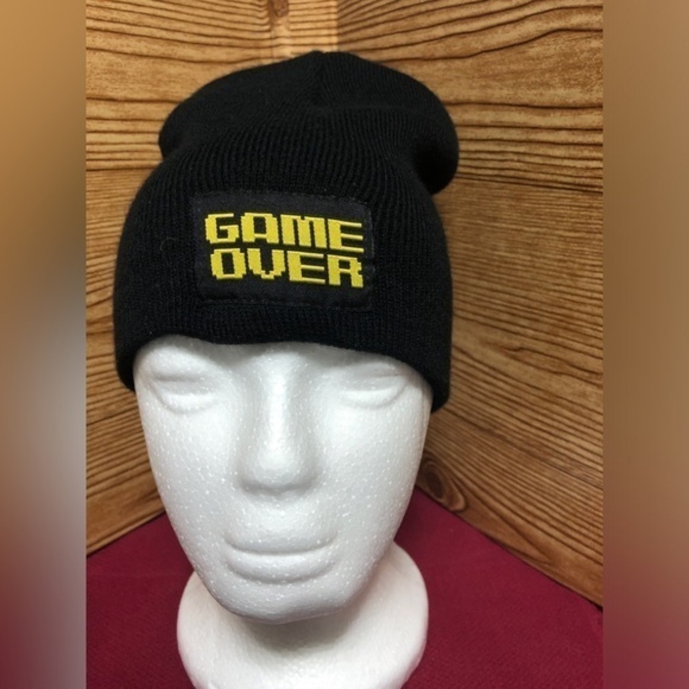 💫Game Over Black Beanie Stocking Hat